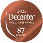 Riconoscimento Decanter 2025, 87 punti per Arvange Spumante metodo classico Pas Dosé. Premio di qualità per il vino.