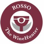 Logo Rosso The Wine Hunter, premio per Arvange Spumante metodo classico Pas Dosé. Riconoscimento vino italiano.