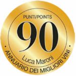 Riconoscimento Luca Maroni 90 punti per Arvange Brut 0.75: premio annuale dei migliori vini italiani. Sigillo dorato di eccellenza.