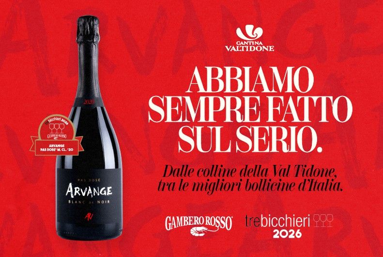 Arvange Pas Dosé 2025, Cantina Valtidone. Vino spumante premiato Tre Bicchieri Gambero Rosso. Bollicine Val Tidone.