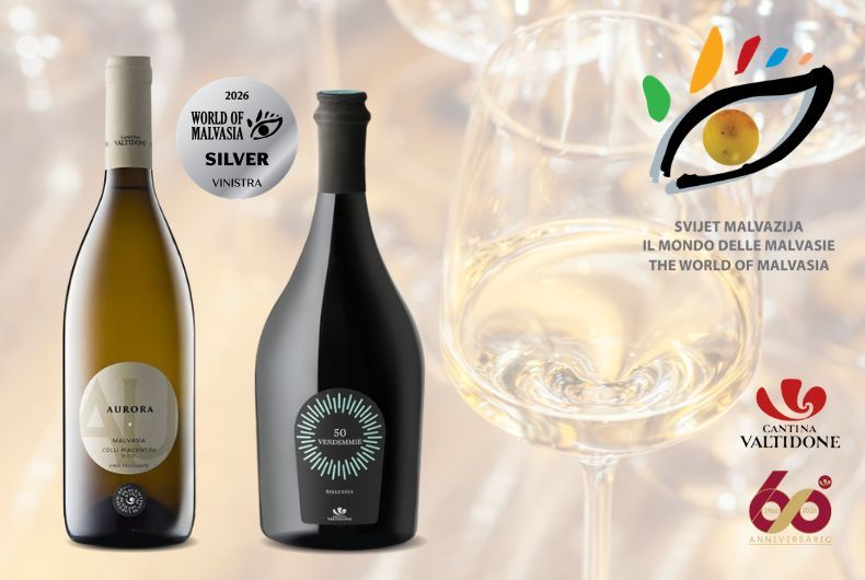 Due vini Malvasia premiati al concorso 'Il Mondo delle Malvasie': Cantina Valtidone celebra l'eccellenza con vini Aurora e 50 Vendemmie.
