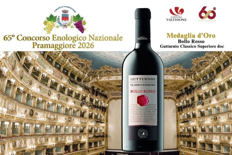 Cantina Valtidone vince l'oro al Concorso di Pramaggiore 2026 con Gutturnio Bollo Rosso Classico Superiore DOC. Eccellenza vinicola italiana.